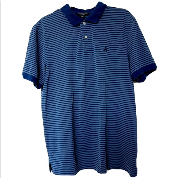 Brooks Brothers Other - Brooks Brothers 1818 Performance Polo Short Sleeve Shirt Mens L blue Striped